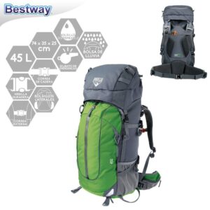MOCHILA MONTAÑA 45 LITROS FLEXAIR ESTRUCTURA ALUMINIO - PRESENTACIÓN BOLSA CON PESTAÑA