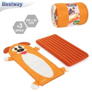 COLCHÓN FLOCADO Y SACO PUPPY 158 X 66 CM BOLSA SACO PARA GUARDAR Y TRASNPORTAR