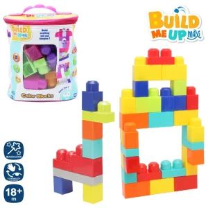 S/40 BLOQUES CONSTRUCCIÓN 2/C 22 X 11,50 X 24 CM BLOQUES GRANDES APTO +18 MESES BOLSA CREMALLERA PARA GUARDAS LAS PIEZAS