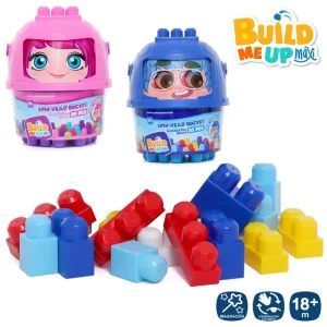 S/20 BLOQUES CONSTRUCCIÓN 2/C 24 X 24 X 30 CM CARATULA GIRATORIA - TAMBOS CON ASA PARA GUARDAR LAS PIEZAS