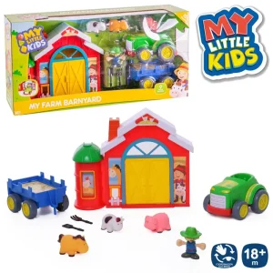 GRANJA ACTIVIDADES MY LITTLE KIDS 55 X 12 X 31 CM APTO NIÑOS + 18 MESES, INCLUYE TRACOR CON REMOLQUE ,1 FIGURA Y 3 ANIMALES Y ACCESORIOS - CAJ VENTANA 55X12X31 CM