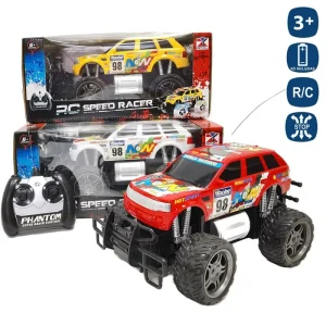 R/C 7F COCHE PICK UP SPEED RACER 3/C 28 X 12 CM FUNCIONA CON PILAS COCHE 5XAA + MANDO 2XAA NO INCLUIDAS -CAJA VENTANA 33X15 CM