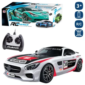 R/C 7F COCHE SPORT PHANTOM 2/M 33 CM FUNCIONA CON PILAS COCHE 5XAA + MANDO 2XAA NO INCLUIDAS -CAJA VENTANA 33X15 CM