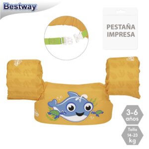 CHALECO/MANGUITOS INFANTIL 3-6 AÑOS CHALECO CAMISETA- APTO PARA NIÑOS ENTRE 14-23 KG
