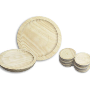 PLATO PULPO MADERA Ø28CM