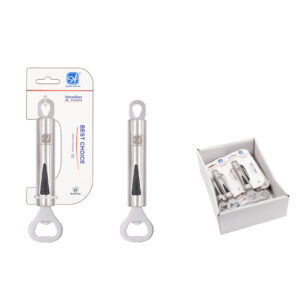 ABRIDOR DE BOTELLA ACERO INOX.