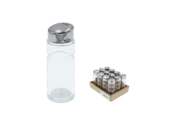 SALERO VIDRIO C/TAPON INOX. 160 ML
