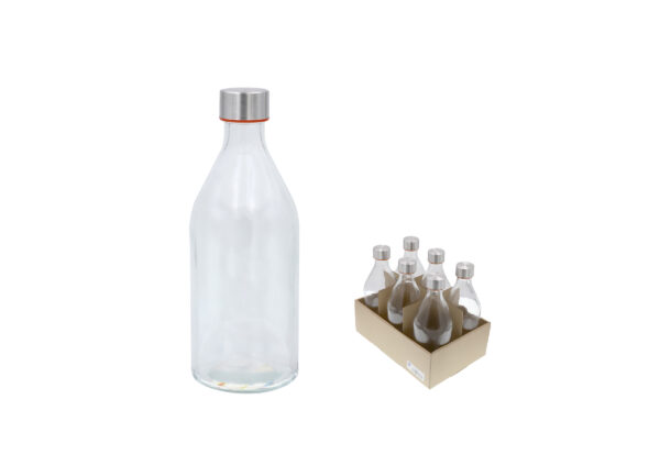 BOTELLA VIDRIO RED. TAPON-INOX. 500 ML