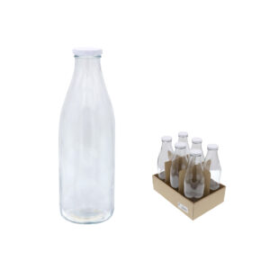 BOTELLA VIDRIO BOCA ANCHA CON TAPON 500 ML