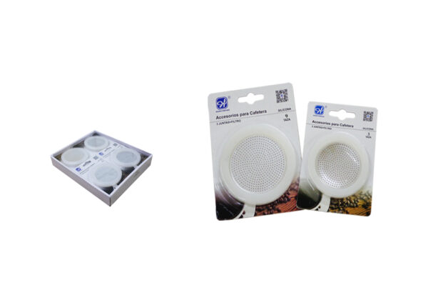 Filtro Alum.+Junta Silicona para Cafetera 3 Tazas