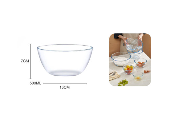 ENSALADERA VIDRIO Ø13*7CM - 500ML