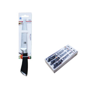 CUCHILLO UTILIDAD ACERO INOX. M/SILICONA