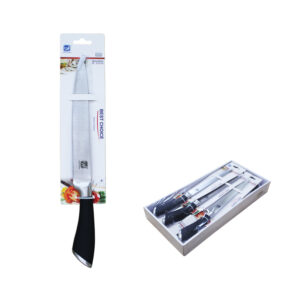CUCHILLO COCINA ESTRECHO ACERO INOX. M/SILICONA