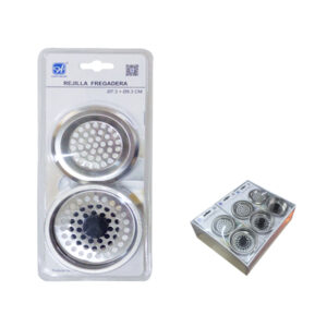 REJILLA FREGADERO CON TAPON  + rejilla-7,3+8,3 cm.