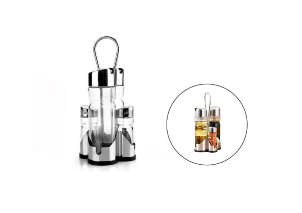 VINAGRERA VIDRIO 4 PCS
