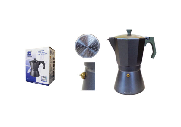 CAFETERA ALUMINIO INDUCCION 12 TAZAS
