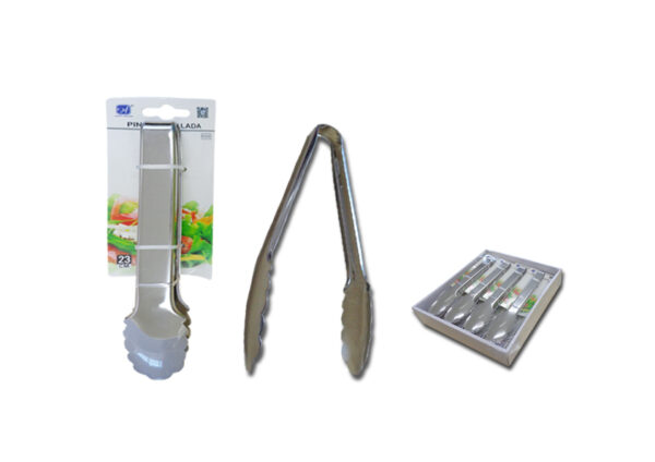 PINZA ENSALADA INOX. 23CM