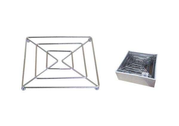 SALVAMANTEL METAL CUAD. 14X14 CM