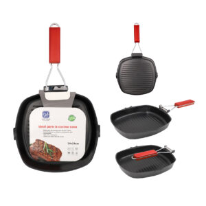 ASADOR HIERRO ANTIADHERENTE PLEGABLE 20*20CM
