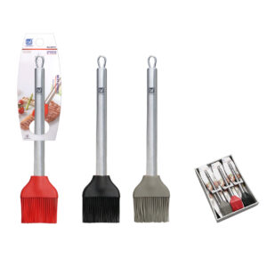 BROCHA SILICONA MANGO ACERO INOX. 24.5X5.5CM