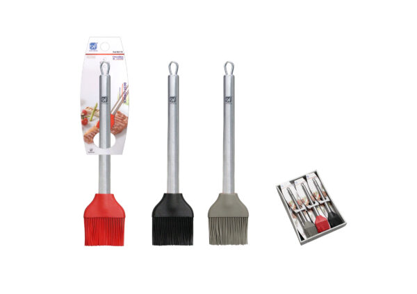 BROCHA SILICONA MANGO ACERO INOX. 24.5X5.5CM