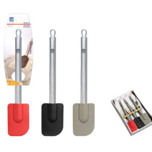ESPATULA SILICONA MANGO ACERO INOX. 23.5X5CM