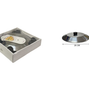 Tapa Vuelca Tortillas Acero Inox. Ø26CM