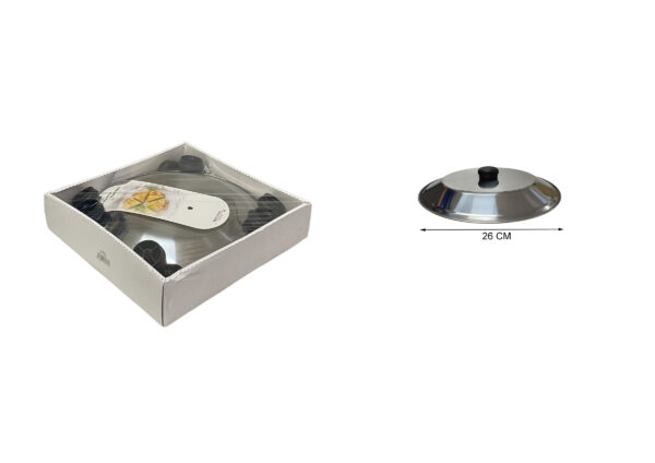 Tapa Vuelca Tortillas Acero Inox. Ø26CM