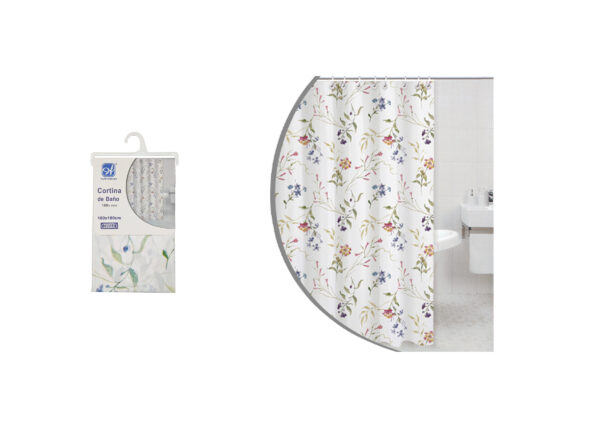 CORTINA BAÑO EVA 180X180CM