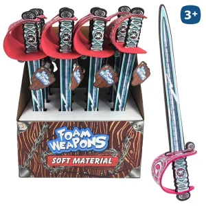 ESPADA FOAM PIRATA 53 CM CAJA EXPOSITORA 12 UDS