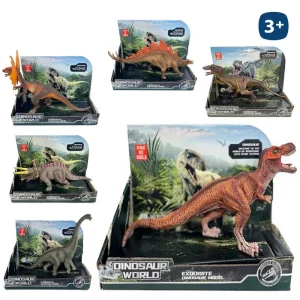 DINOSAURIO REALISTA ARTICULADO PVC 6/M 25 CM CAJA ABIERTA 22X17 CM