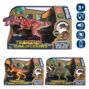 DINOSAURIO REALISTA 3/M 25 CM FUNCIÓN TRY ME FUNCIONA CON PILAS 3 AG3 INCLUIDAS- CAJA ABIERTA 25X17