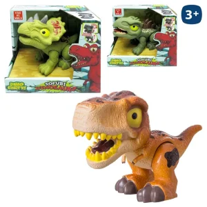 DINOSAURIO GROTESCO ARTICULADO 3/M 20 X 13 CM DINO GROTESCO PVC . CAJA ABIERTA 20X17 CM