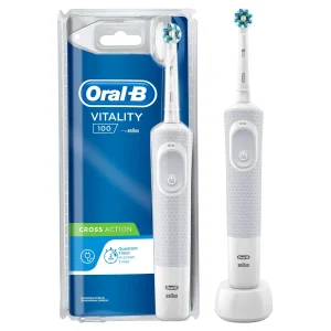Cepillo eléctrico dientes Oral-B Vitality 100 CrossAction, Adulto, Cepillo dental oscilante, Blanco
