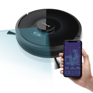 Robot Aspirador Láser con Mapeo Navegacion Inteligente. Aspira, Barre, Friega y Pasa la Mopa, App Compatible con Alexa y Google Assistant