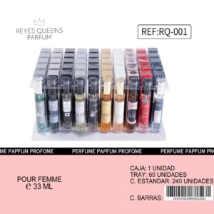PERFUME REYES QUEENS ( EXPOSITOR SURTIDO 60 UNIDADES RQ-001)