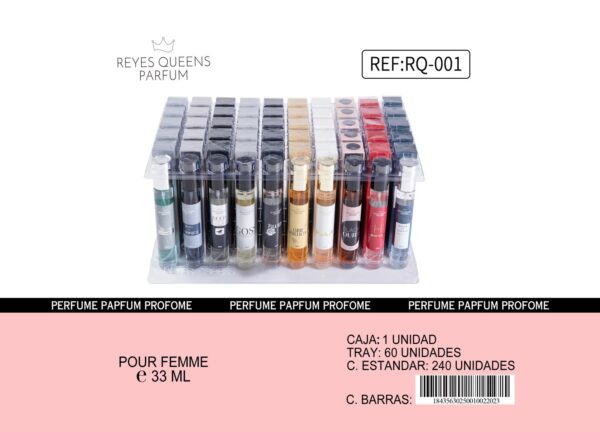 PERFUME REYES QUEENS ( EXPOSITOR SURTIDO 60 UNIDADES RQ-001)