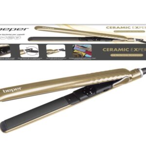 PLANCHA DE PELO COLOR DORADO, 45W, PLACAS DE CERÁMICA