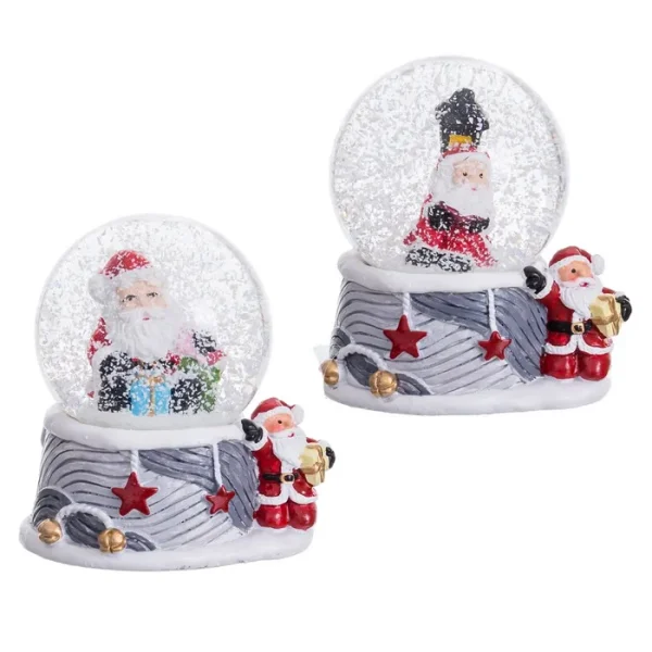 BOLA NIEVE PAPA NOEL 2/M 4,50 X 4,50 X 6,30 CM