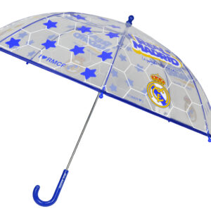 REAL MADRID PARAGUAS MANUAL INFANTIL 48 CM TRANSPARENTE