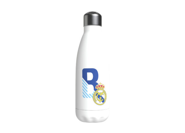 REAL MADRID BOTELLA PERSONALIZABLE BLANCA DE ACERO 550ML LETRA B