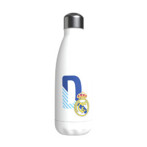 REAL MADRID BOTELLA PERSONALIZABLE BLANCA DE ACERO 550ML LETRA D
