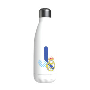 REAL MADRID BOTELLA PERSONALIZABLE BLANCA DE ACERO 550ML LETRA J
