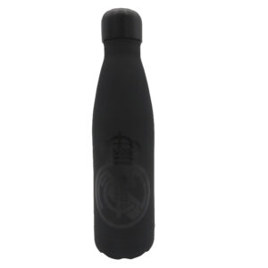 REAL MADRID BOTELLA NEGRA RUBBERIZADA DE DOBLE PARED