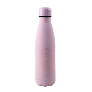 REAL MADRID BOTELLA ROSA RUBBERIZADA DE DOBLE PARED