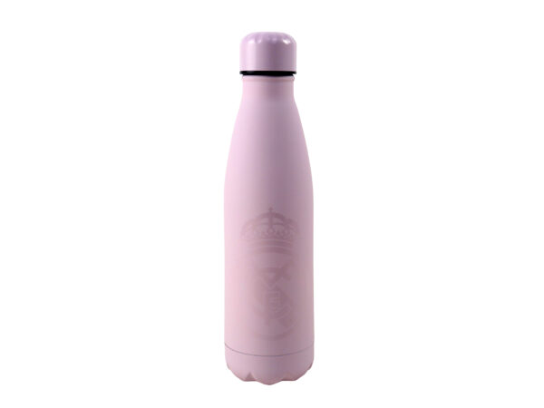 REAL MADRID BOTELLA ROSA RUBBERIZADA DE DOBLE PARED