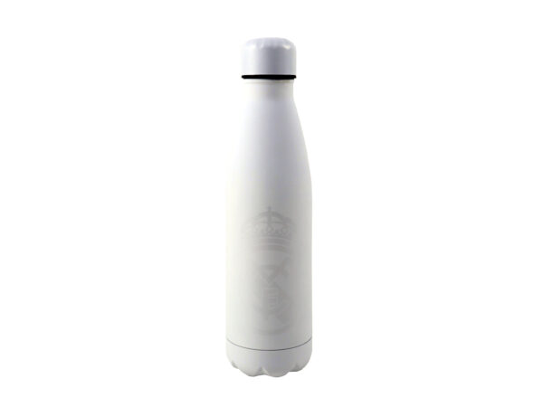 REAL MADRID BOTELLA BLANCA RUBBERIZADA DE DOBLE PARED