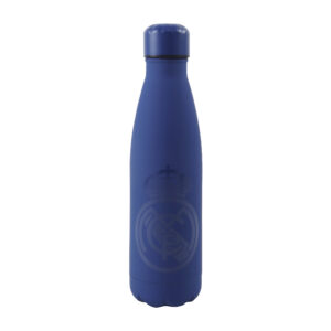 REAL MADRID BOTELLA AZUL RUBBERIZADA DE DOBLE PARED