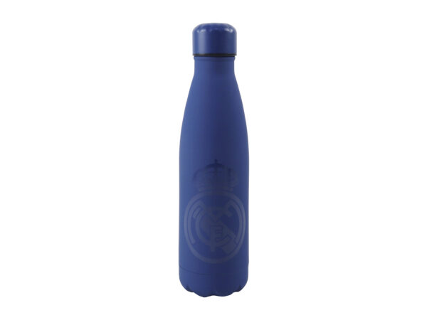 REAL MADRID BOTELLA AZUL RUBBERIZADA DE DOBLE PARED