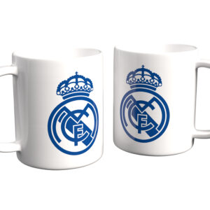 REAL MADRID TAZA CERÁMICA ESCUDO AZUL EN CAJA
